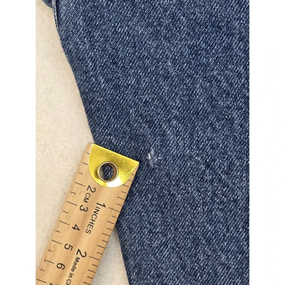Wrangler Pro Gear Jeans Mens 36x30 Blue Brown‎ Denim Nylon Brush Hunting Work